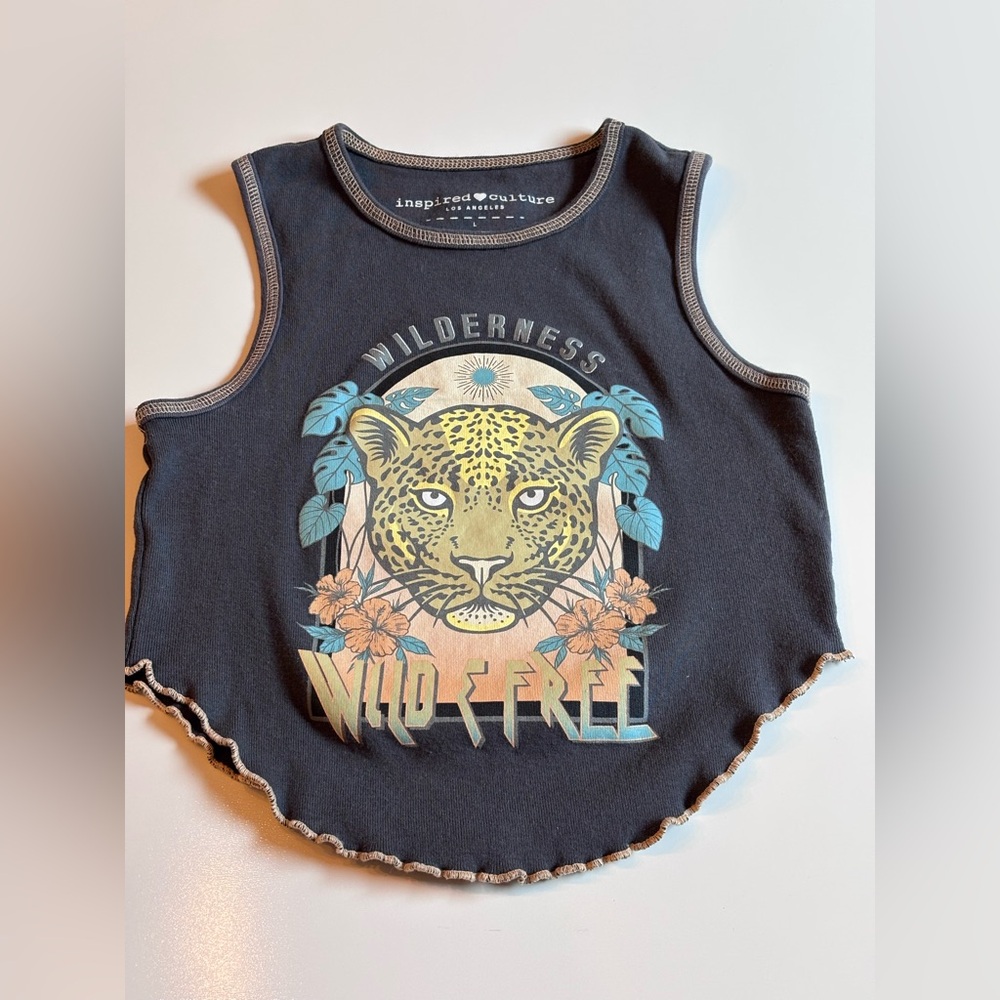 Inspired Culture Los Angeles, Crop Tank, Wilderness Wild & Free, Women’s Large